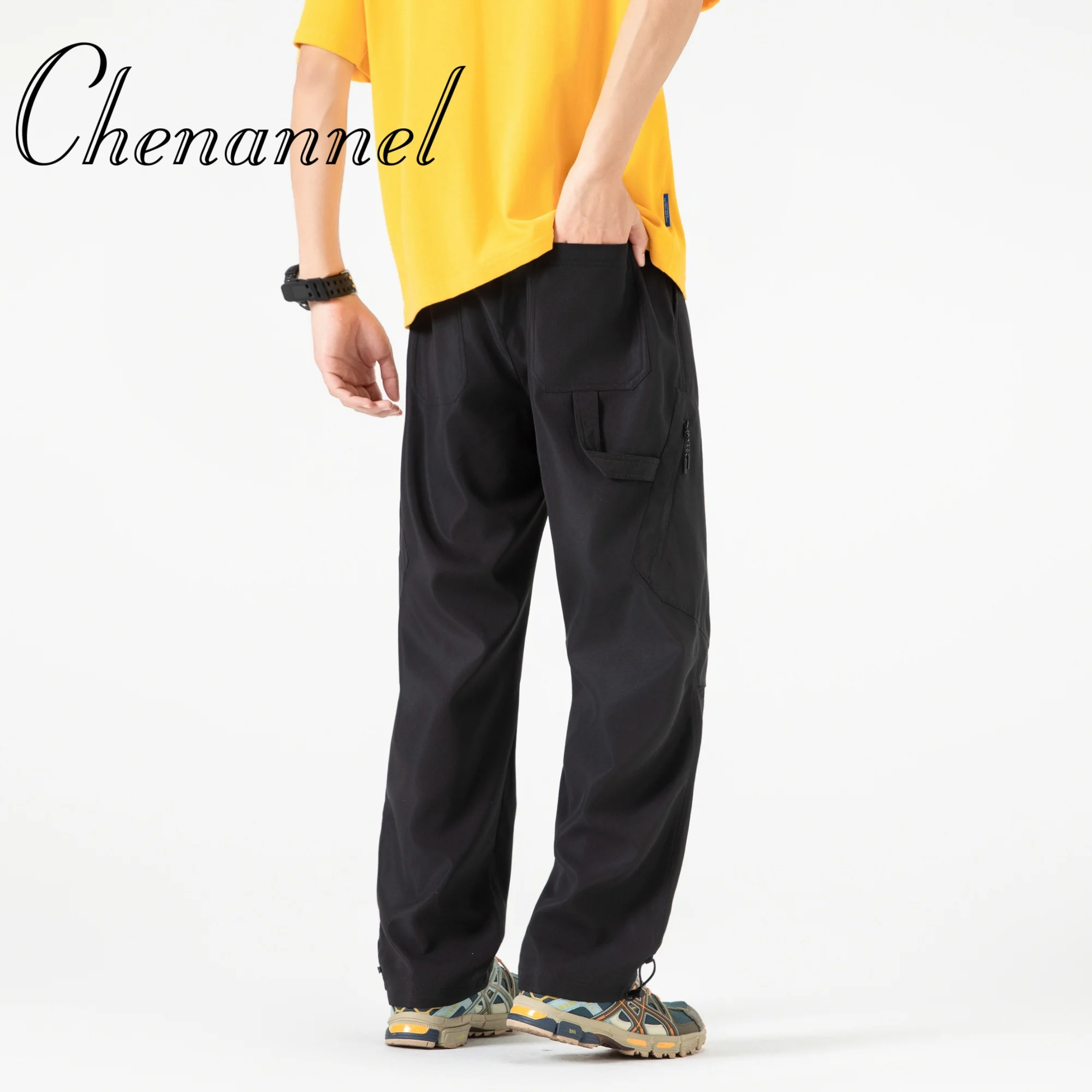 سراويل خريفية للمشي لمسافات طويلة وتسلق الجبال، سراويل ناعمة للرجال، سراويل تنحيف، سراويل عمل غير رسمية في الهواء الطلق