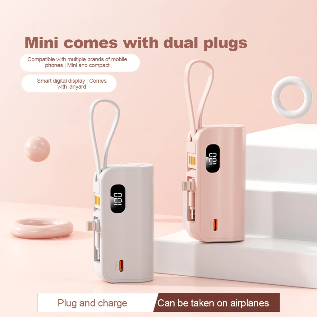 

Mini Power Bank DIY Case USB Type-C Candy Color Capsule Mobile Power Battery Battery Charger Case for Cell IPhone