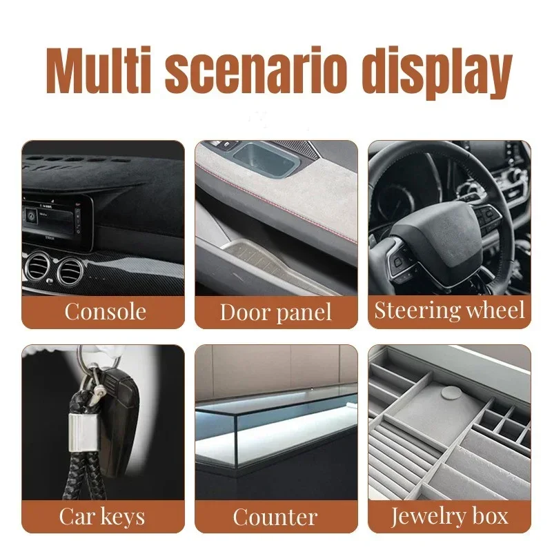 Self Adhesive Suede Fabric Sticky Leather Cloth Patch Sticker for DIY Sofa Table Chair Bag Shoes Bed Automotive Interio