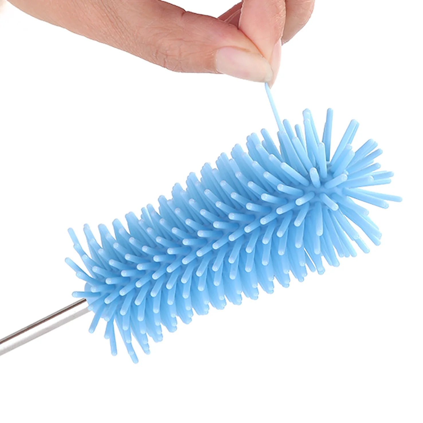 Silicone Milk Bottle Brush Cup Scrubber Glass Cleaner Kitchen Cleaning Tool Long Handle Drink Bottle Glass Cup Cleaning Brush