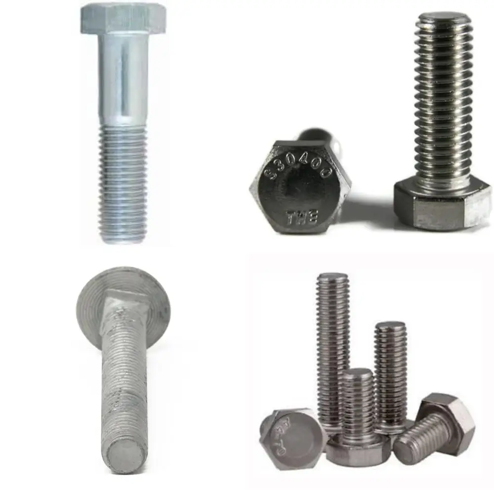 مسامير سداسية مطلية بالزنك فئة 8.8، M8-1.25 × 100 مم، 400 عبوة، خيط خشن، ملولب جزئيًا، طول خيط 2.25، عالي التحمل #1