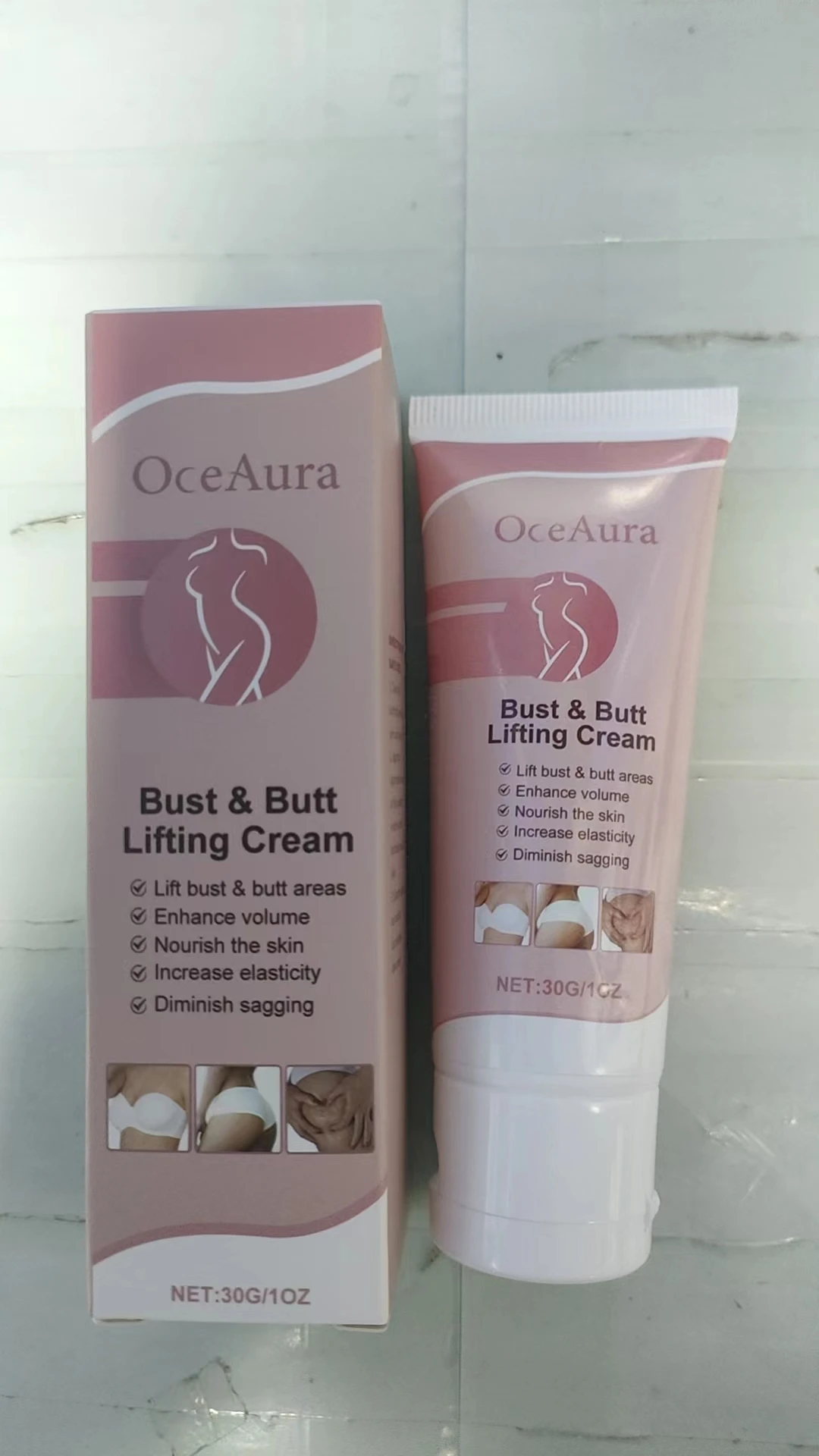 Bust & Butt Lifting Cream 30g - Firming & Volumizing Treatment, Enhances Curves, Nourishes Skin, Improves Elasticity