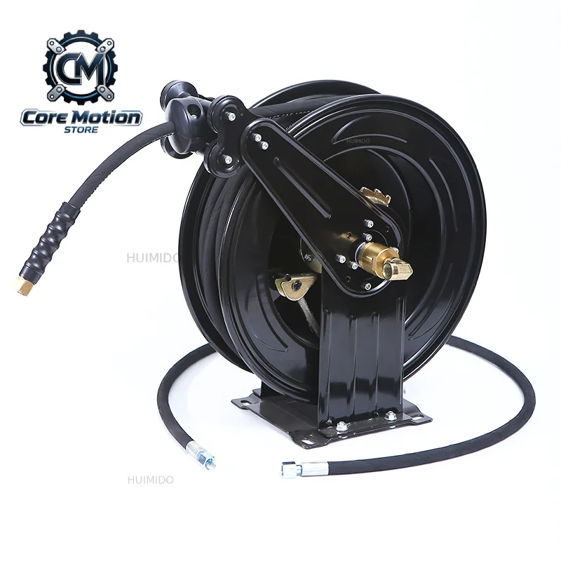 High Pressure Washer Hose Reel for Water/Air/Oil, 3/8