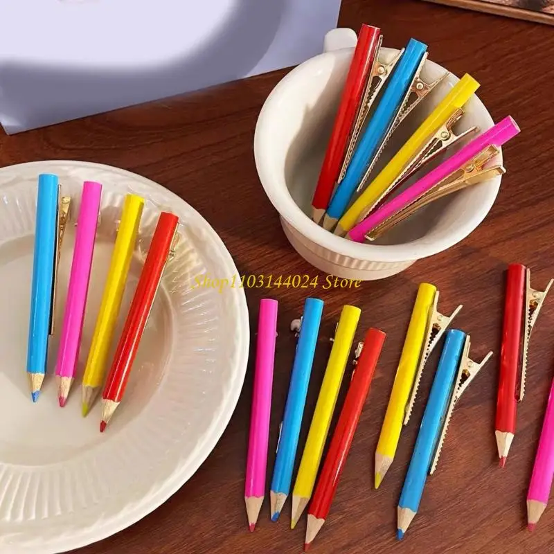 

N5KE Hair Pin Barrette Hairpin Fashionable Hair Clip Elaborate Barrette Pencil