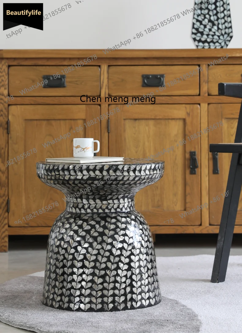 B456 الأمريكية وابي سابي الرياح قذيفة الديكور حافة عدد قليل من غرفة المعيشة المنزلية اليدوية طاولة القهوة أريكة الزاوية عدد قليل من الديكورات الناعمة #1