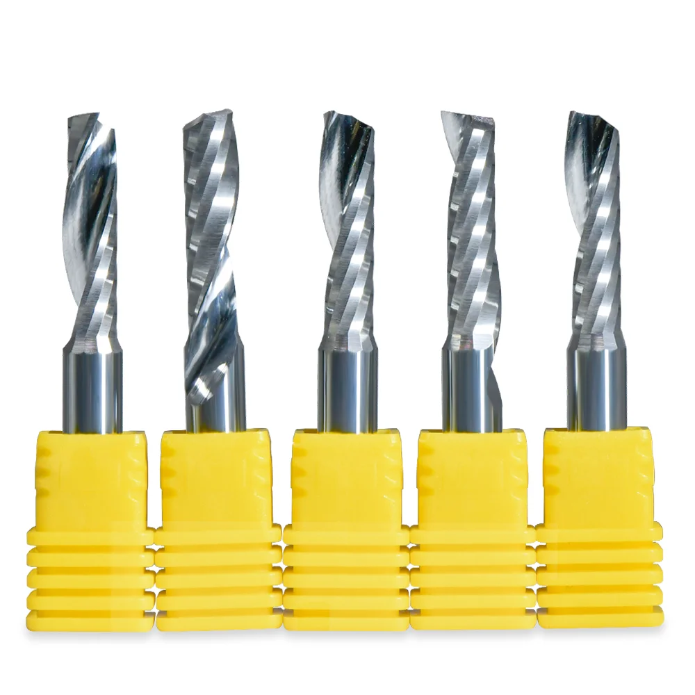 

3A Grade carbide single flute end mill for woodworking tools Plywood cutting tool cnc milling cutter Wood Router Bits