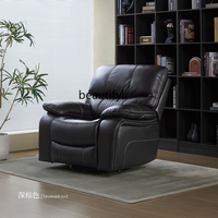 Leather single sofa light luxury electric function living room lazy massage recliner rocking chair