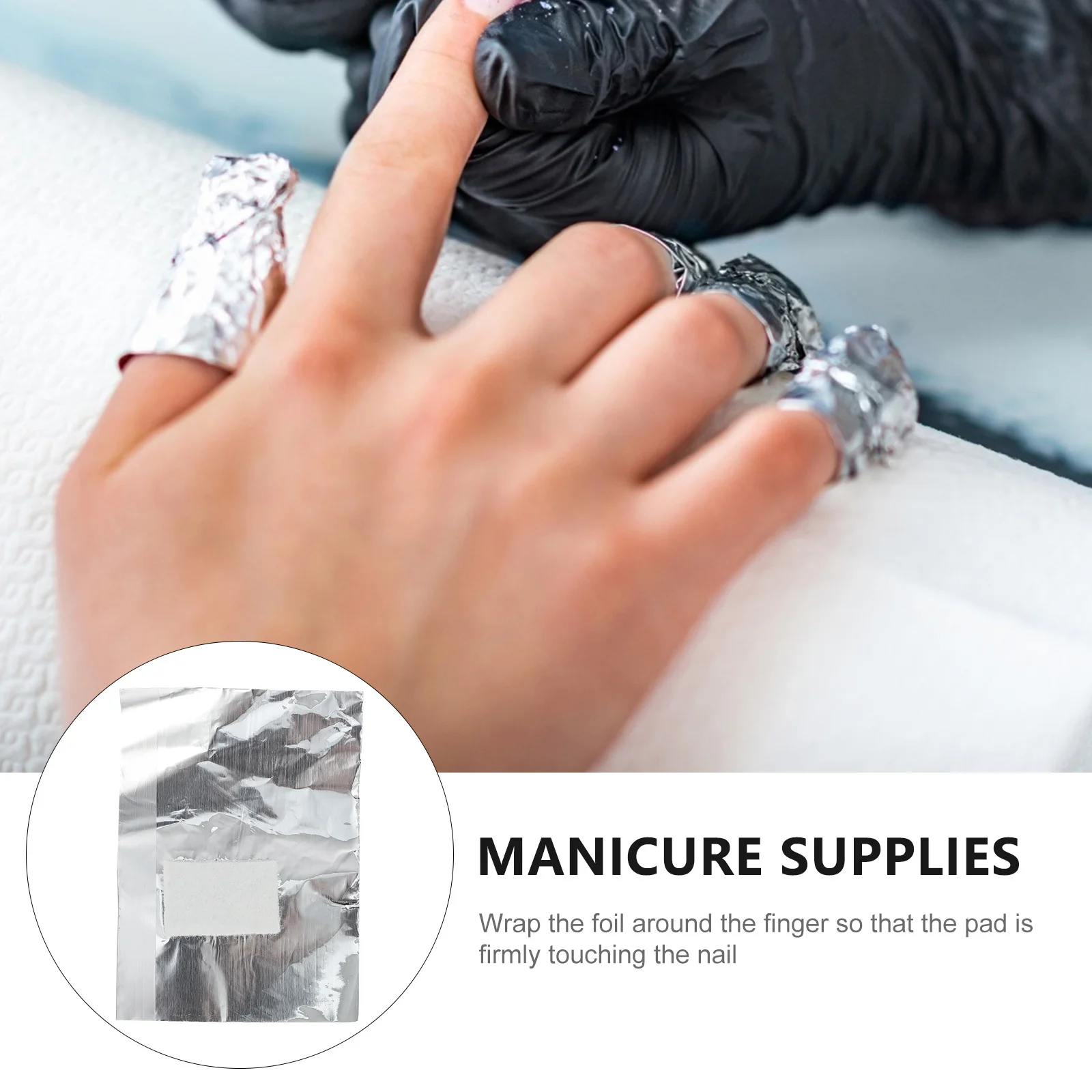 Tampons de dissolvant de vernis jetables, 200 pièces, tampons pour enlever le Gel, feuille d'aluminium, outil de nettoyage des ongles, manucure