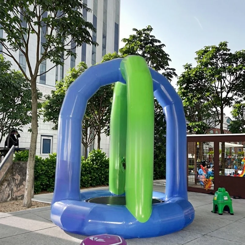 Inflatable soft PVC bungee jumping car jumping trampoline game with blower