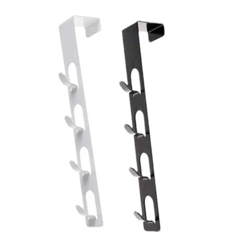 Over The Door Vertical Coat Rack With 4 Hooks Metal Hang Coat Rack Multifunctional Vertical Coat Hooks Rack For Coat Hats Robe