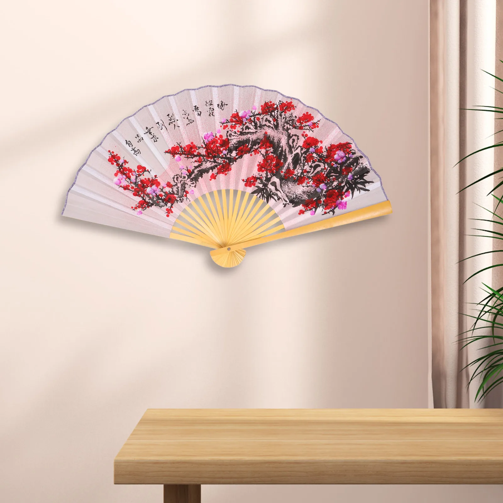 

Chinese Style Large Folding Wall Fan Decorative Hand Fans Decorative Hand Fans for Wedding Home Bamboo Material Pendulum