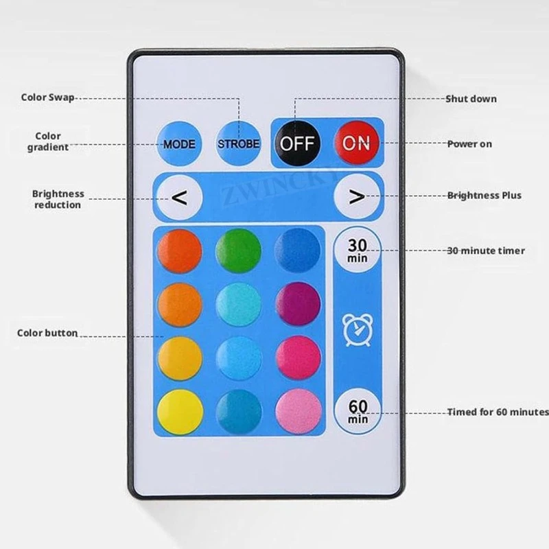 Peacock Projector Lamp Remote Control Night Light Bedside Colorful Atmosphere Light Creative Wall-mounted 9 modes Christmas Gift