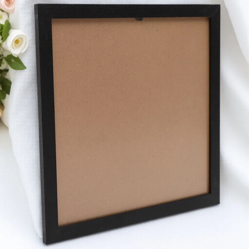 12inch Wall Hanging Picture Frame Solid Wood Picture Frame Black 30x30cm Wall Decor Photo Frames Home Office Wooden Art