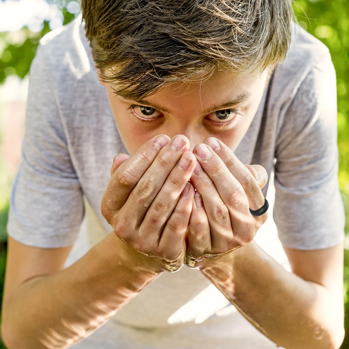 

1Pcs Silicone Rings Size 11 Black Tear Crack Resistant Lightweight Soft for Everyday Wear Ideal Hand Grip Rings for Athletes