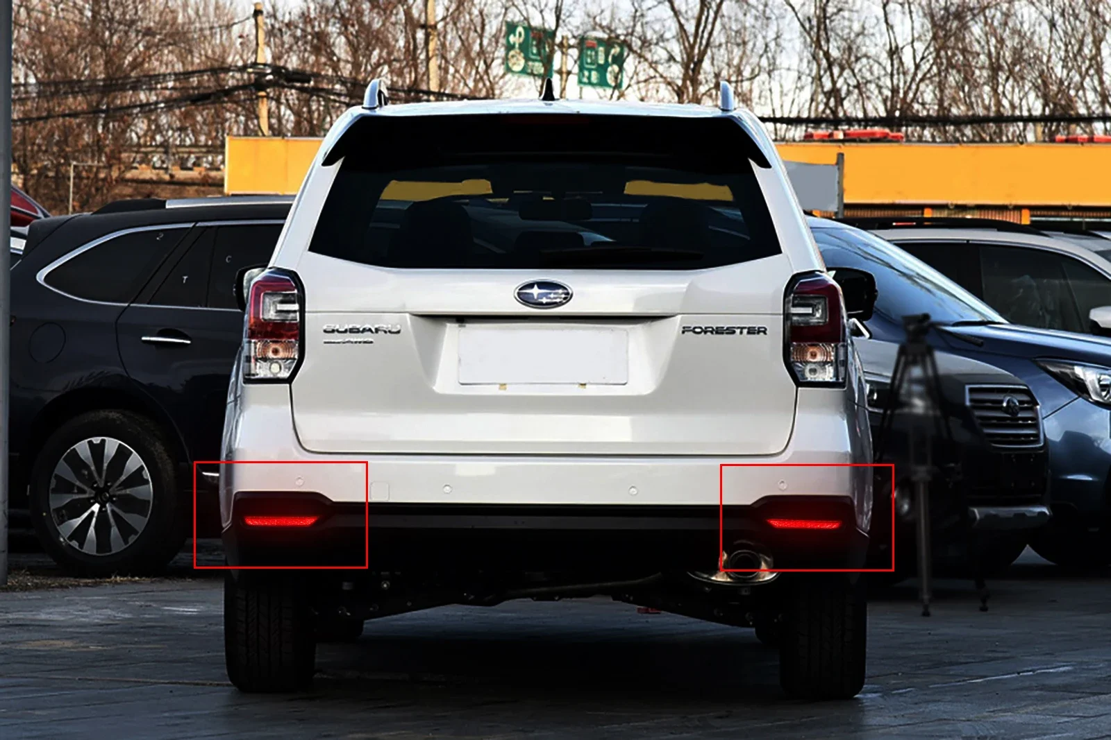 ANGRONG 1 Coppia Per Subaru Forester 2009-2018 LED Paraurti Posteriore Riflettore Freno Luce di Arresto Lente Rossa