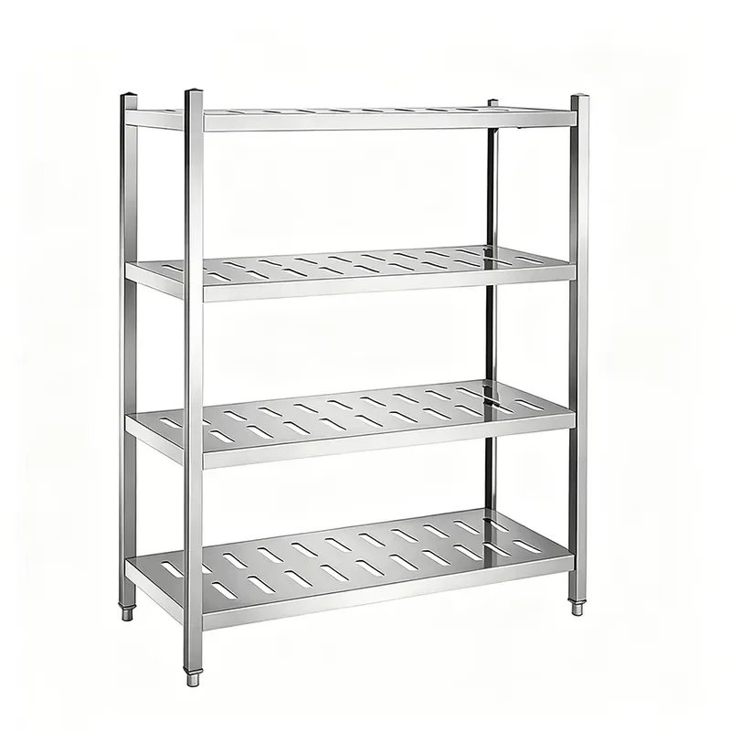 Commercial Stainless Steel Storage Rack Heavy Perforated Shelving for Kitchen Restaurant Food Organizer