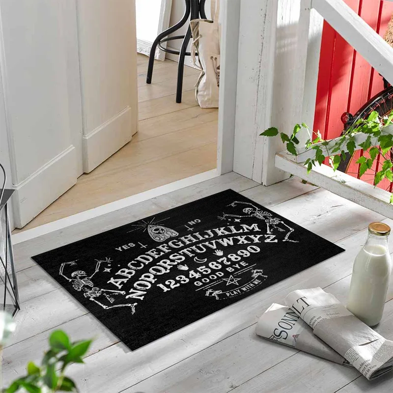 Living Room Study Room Darkness Gothic Carpet Bedrooms Bathroom Halloween Skeleton Rug Balcony Porch Minimalistic Anti-slip Rugs