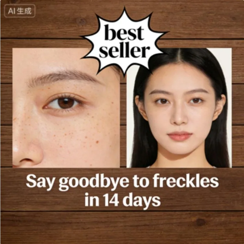 Whitening facial care kit, cleanses the skin, whitens the face day and night, removes black spots, freckles, melanin, and stains