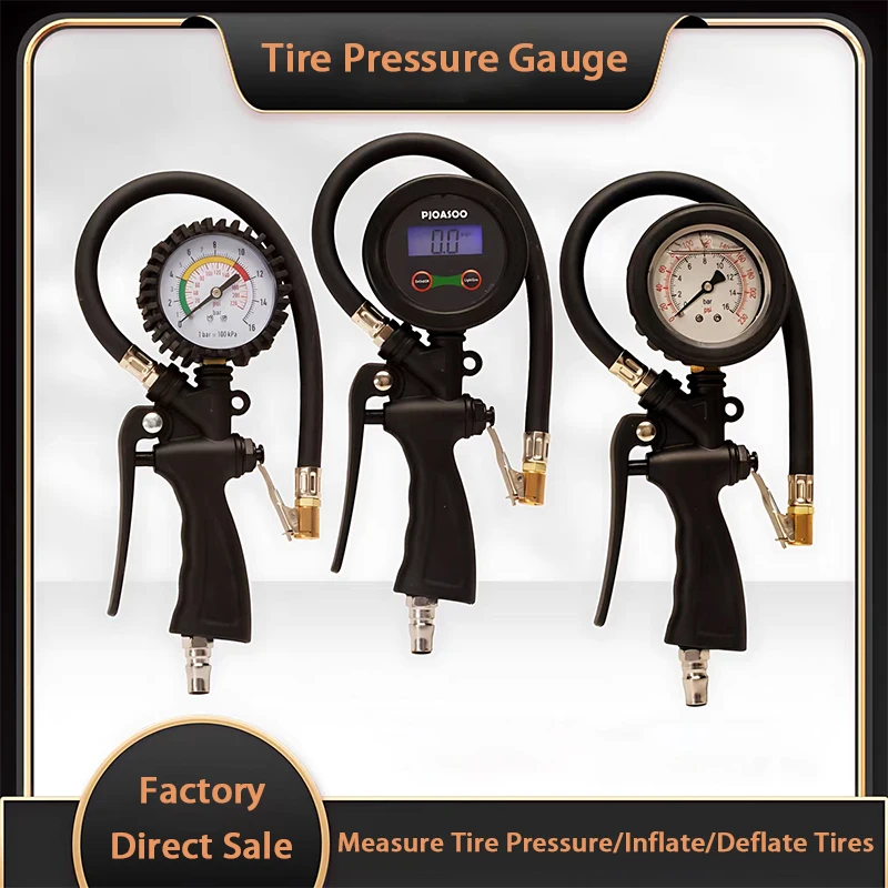 

Tire Pressure Gauge High-Precision Car Tire Pressure Monitor Digital Display Tire Pressure Gun Gas Filling And Inflation Gun
