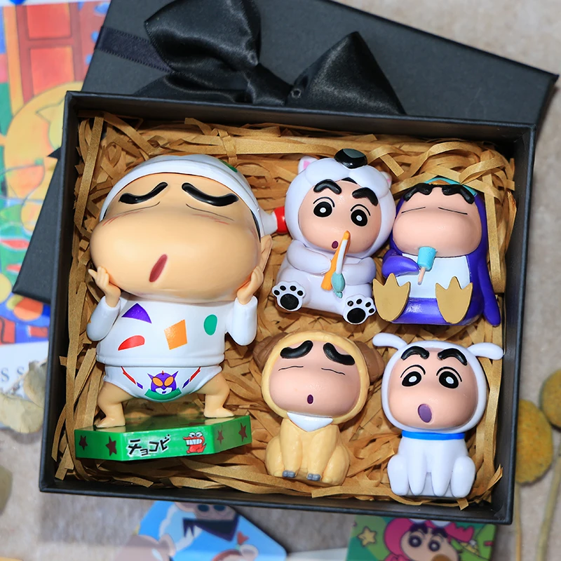 

Crayon Shin-Chan Q Version Series Originate Funny Modeling Figure Toys Model Box Desktop Decorations Peripheral Birthday Gifts