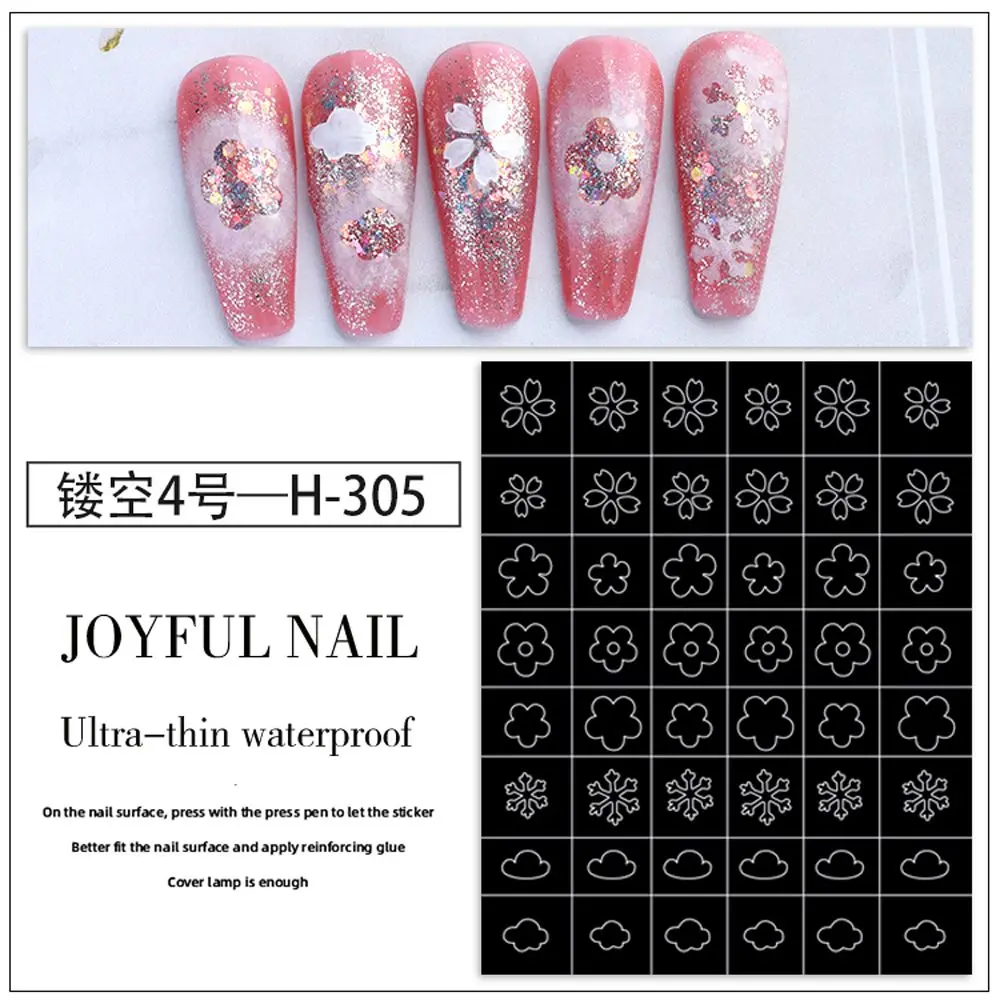 Sliders Manicure Accessories Nail Art Airbrush Stencils Nail Art Template Fun Prints Decals Nail Stamping Stickers