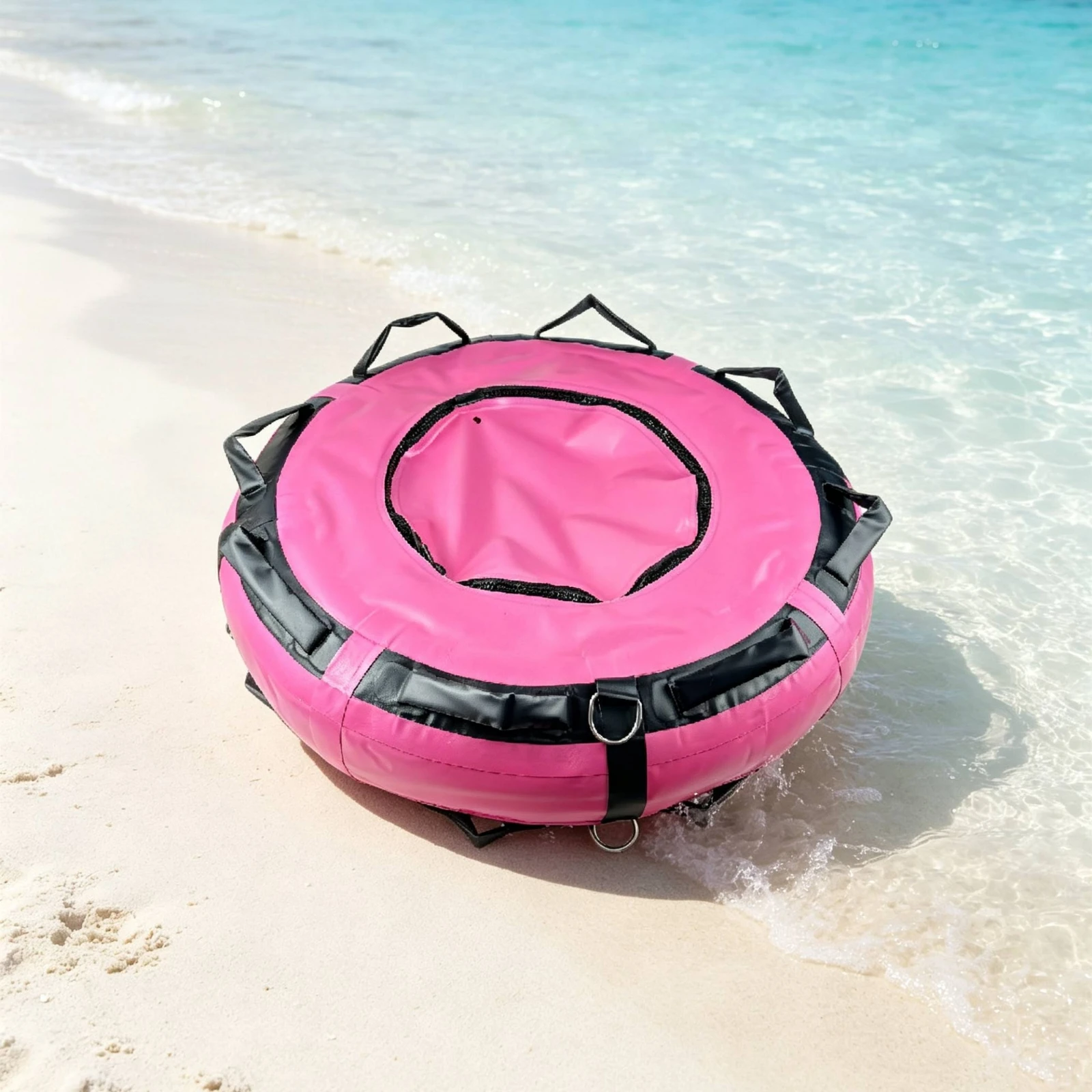 Inflatable Buoy with Handles High-Visibility Open Water Training Buoy Inflatable Dive Buoy Visible Flotation Device Lightweight