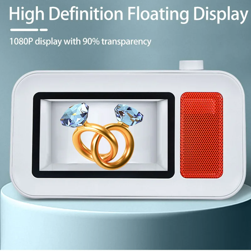 New 3D Holographic Player Wireless Bluetooth Lyrics Speaker Creative Gift Hovering Lyrics Adjustable Volume Display