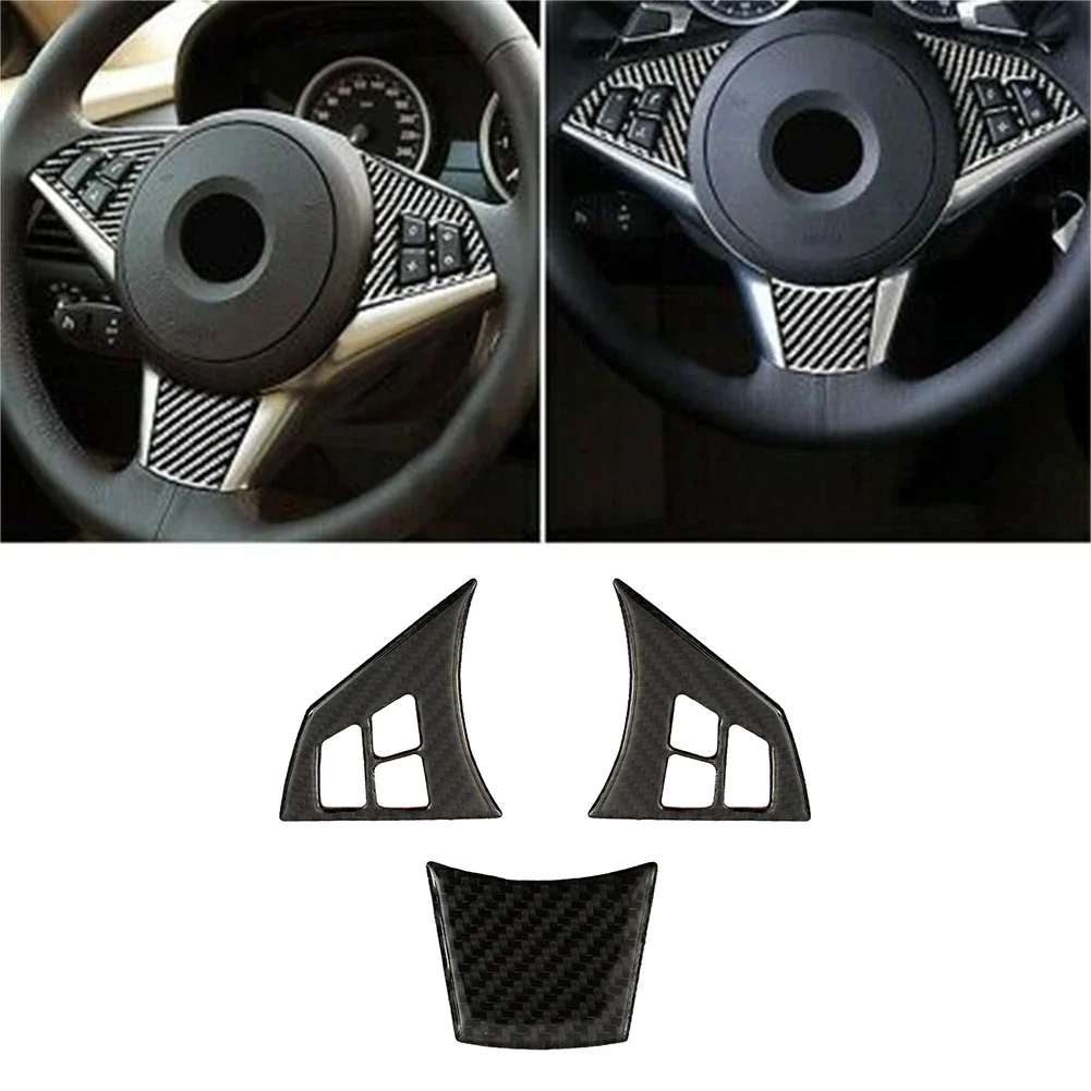 Car Steering Wheel Decoration Cover Trim Steering Wheel Interior Mouldings For BMW E60 5/6 Series 630i 635d 630Ci 645Ci 650i