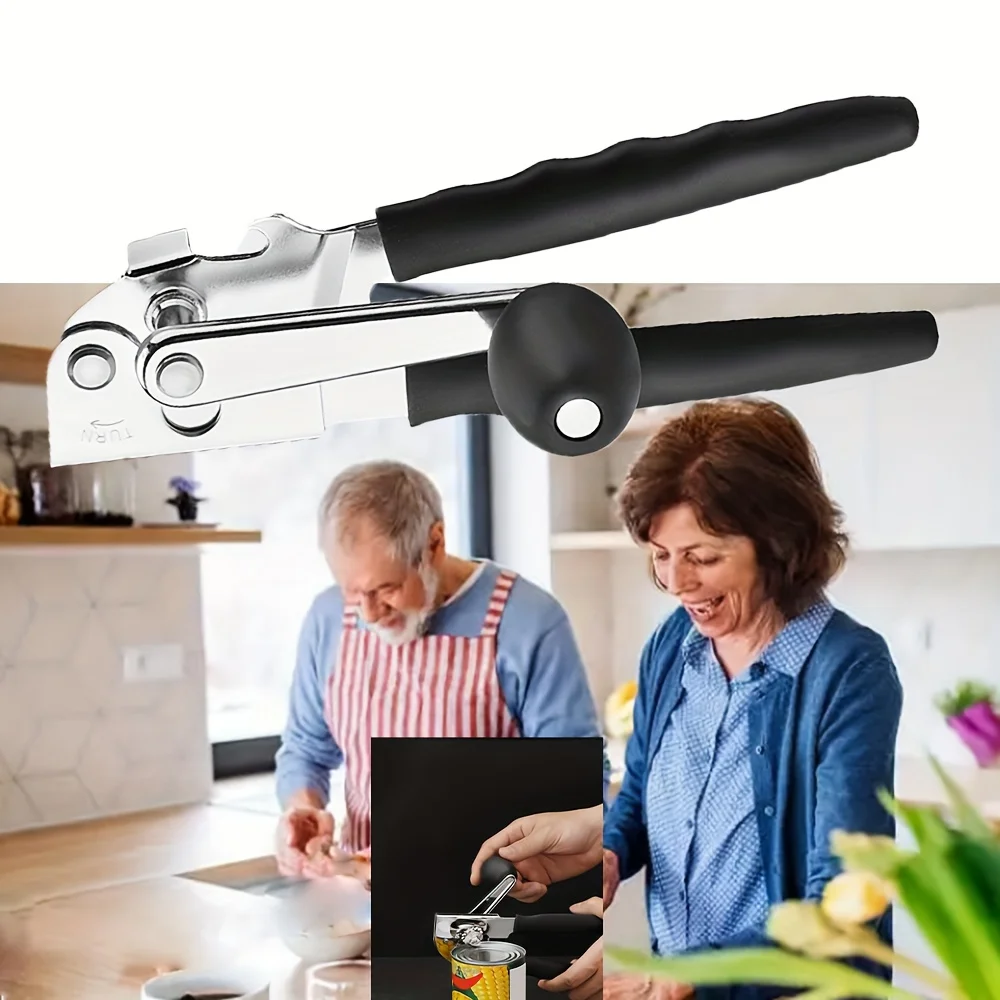 

Ручной консервный нож для тяжелых условий эксплуатации, ручной консервный нож из нержавеющей стали с гладкими краями для пожилых людей, для кухни