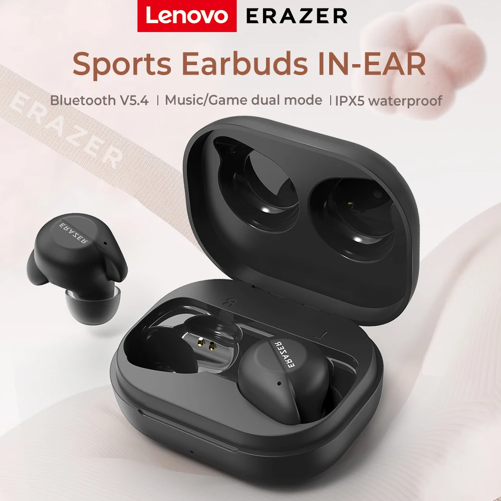 Lenovo ERAZER XT91pro Earphones Bluetooth TWS Wireless Headphones Game Lenovo Earbuds with Mic Portable Bluetooth 5.4 Sports