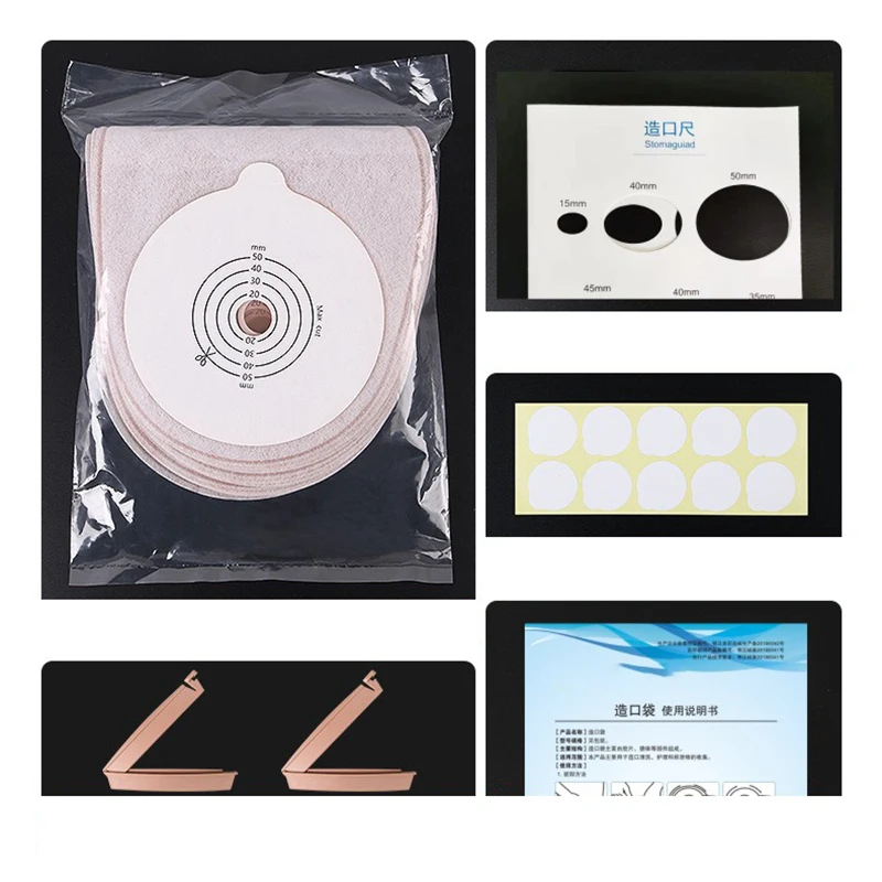 

Durable Colostomy System:Drainage 10pcs Colostomy Bag Stoma Care bags with Carbon Filter