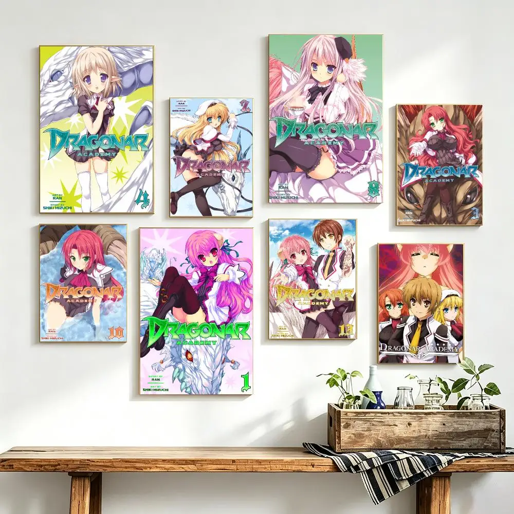 Fantasy School Anime D-Dragonar Academy Poster Wall Art Decal for Bedroom Study Decor Gifts