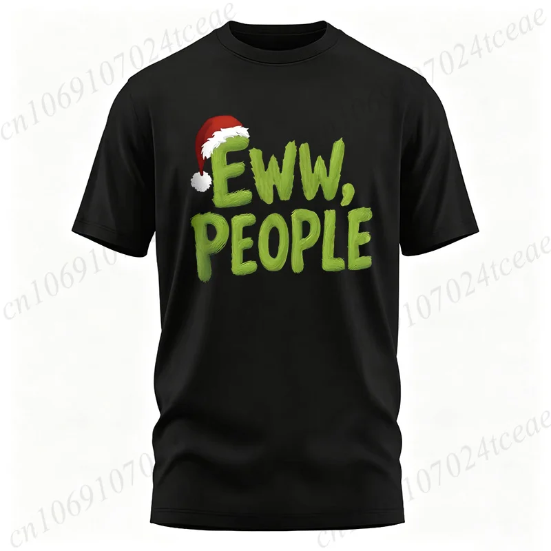 Men Women Vintage Clothing Eww People Funny Slogan Print T Shirt Christmas Graphic T-Shirts Short Sleeve Tee Tops Xmas Gift