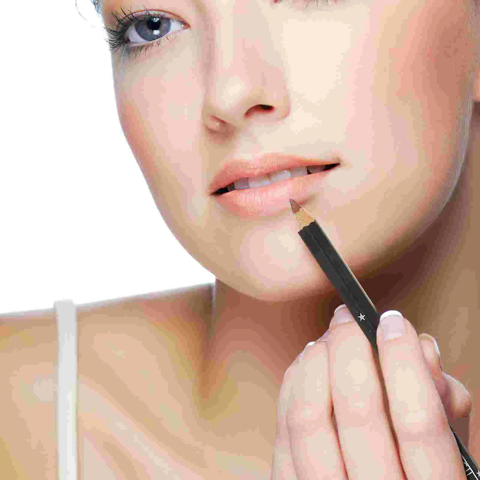 12 Pcs Lip Liner Cold Brew Lipstick Brow Pencil Black Eye Pencils Matte Women Waterproof Eyebrow