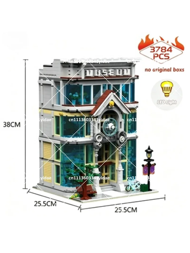 3784pcs Creative Street View Modular Architecture Building Blocks Model House Set Toy Gift