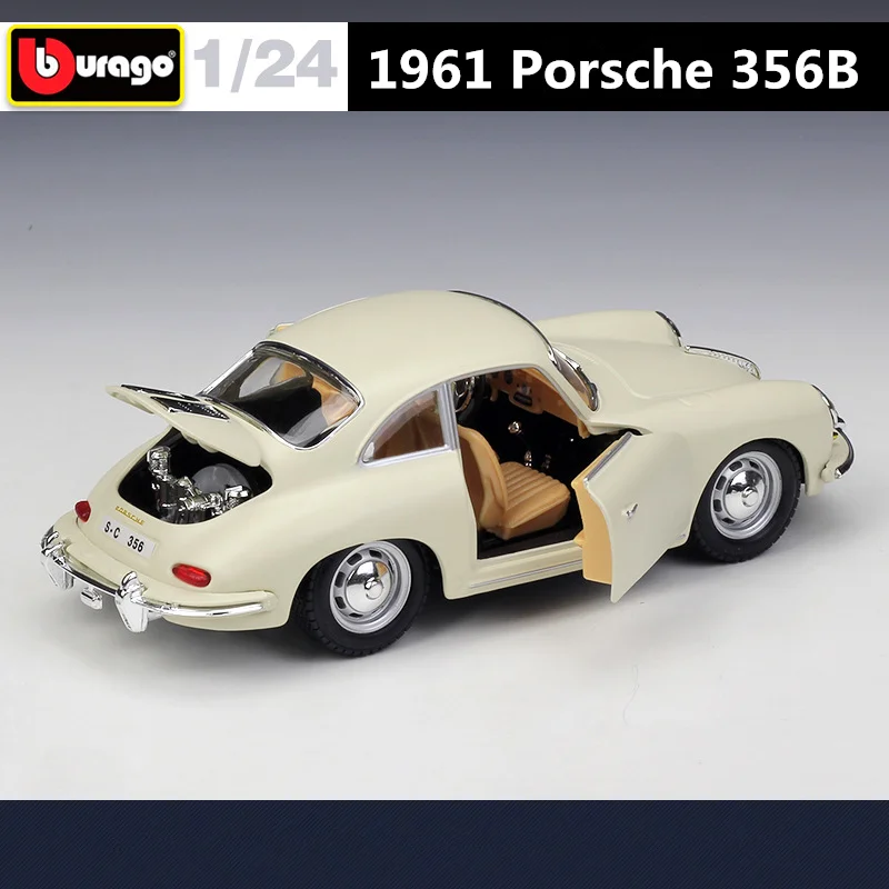 Bburago 1:24 Porsche 356B Coupe Alloy Car Model Simulation Diecasts Metal Classic Sports Car Model Collection Childrens Toy Gift