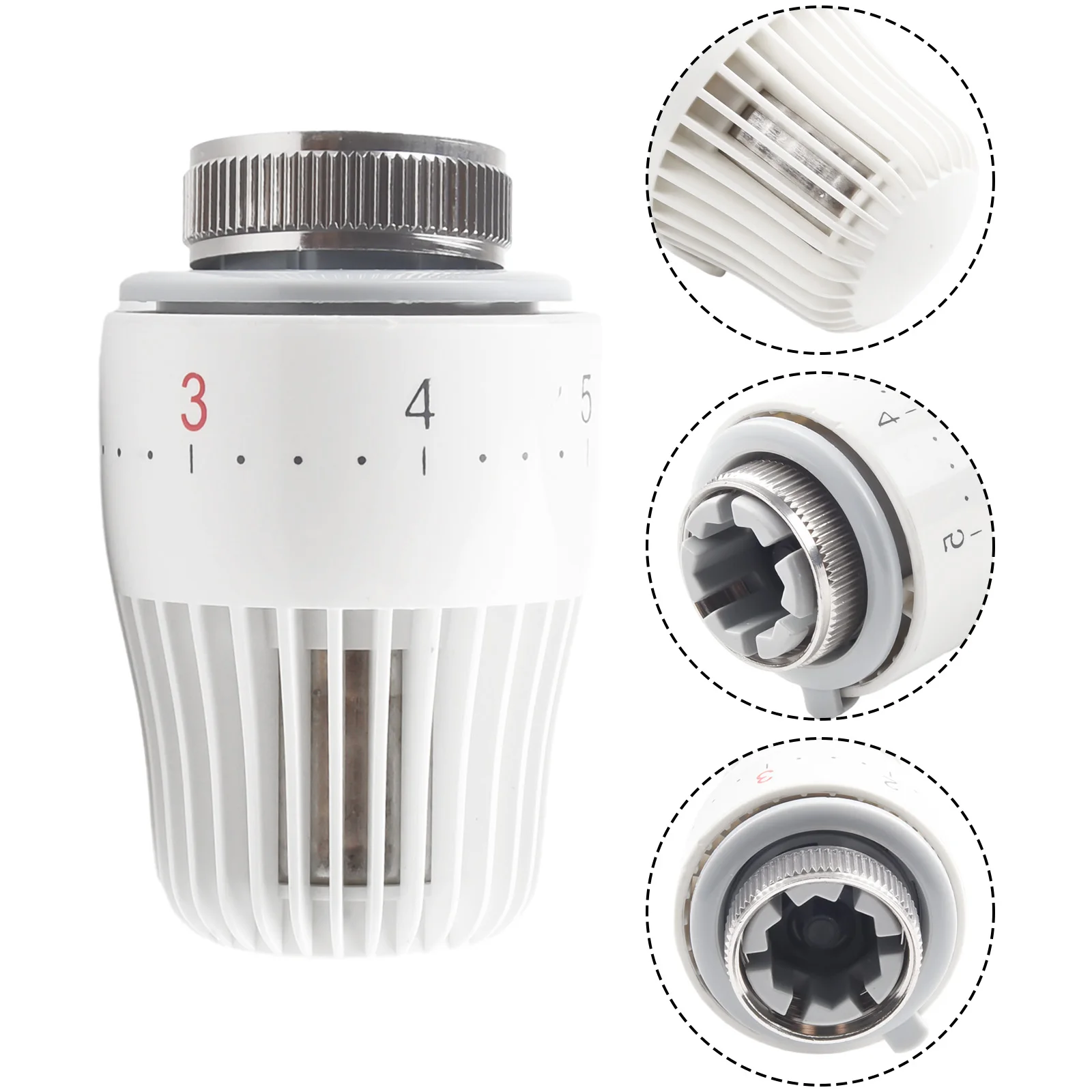 Thermostatic Temperature Control Valve Head M30x1.5 Thermostatic Radiator Valve Replacement Sensor Head 6-28 °c Heating Radiator