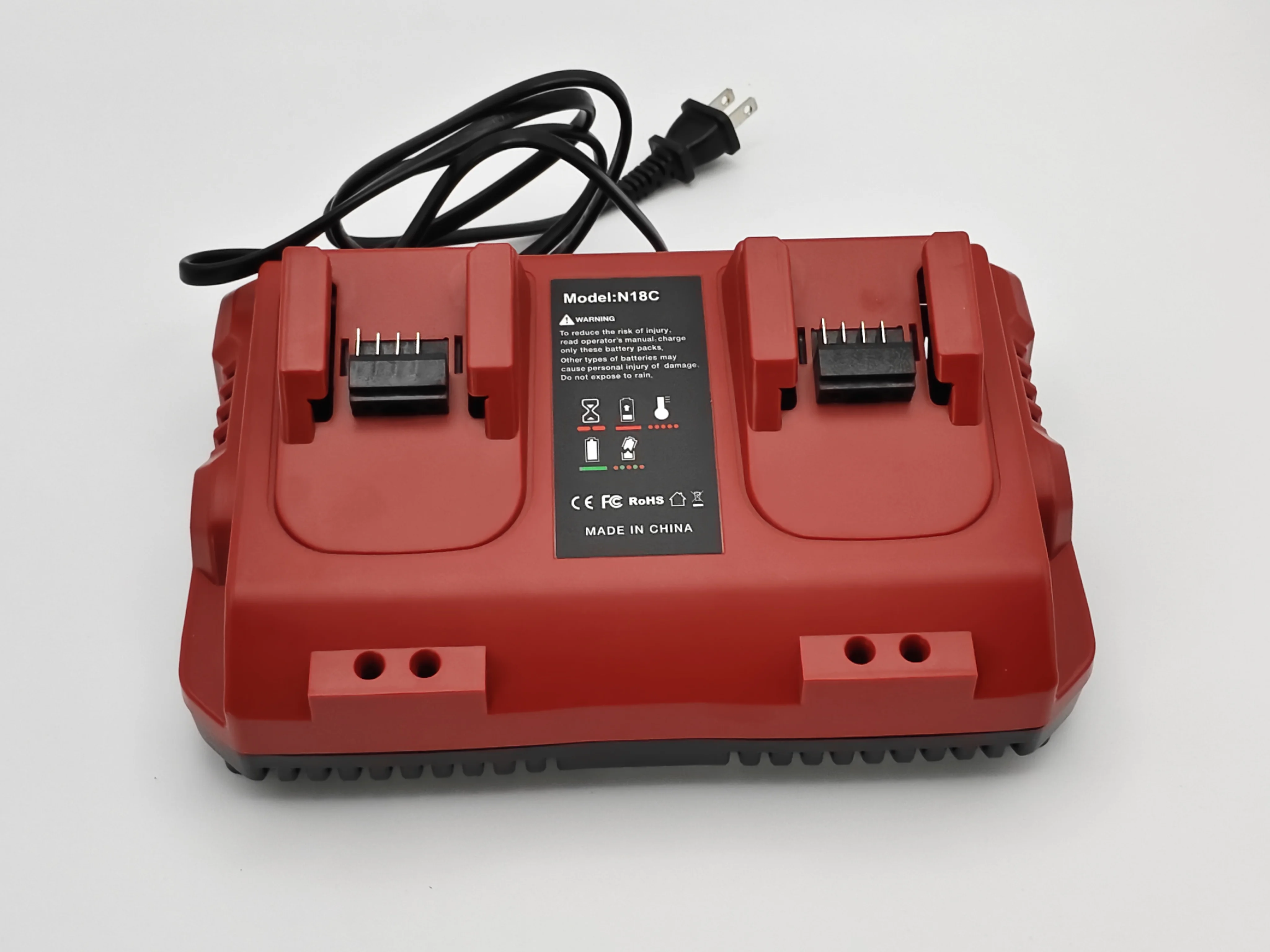 

VICTPOWER Rapid Replacement Battery Charger Compatible with M-18 BatteryCharger Dual Bay Simultaneous,Inverter integrated USB