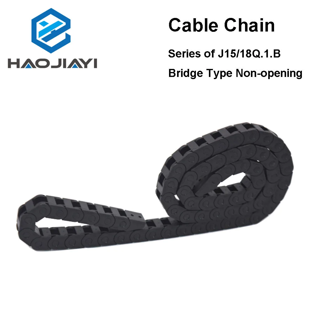 HAOJIAYI Cable Chains 15x20 15x30 18x25 18x37 mm Bridge Type Non-Opening Plastic Towline Transmission Drag Chain for Machine