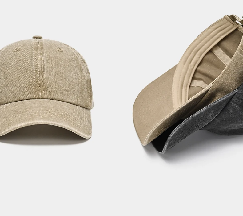 Baseball Kappe Gewaschen Baumwolle Männer Frauen Snapback Hut Vintage Hip Hop Caps Einfarbig Papa Hut Knochen Casquette Outdoor Casual Sport – Detail 7