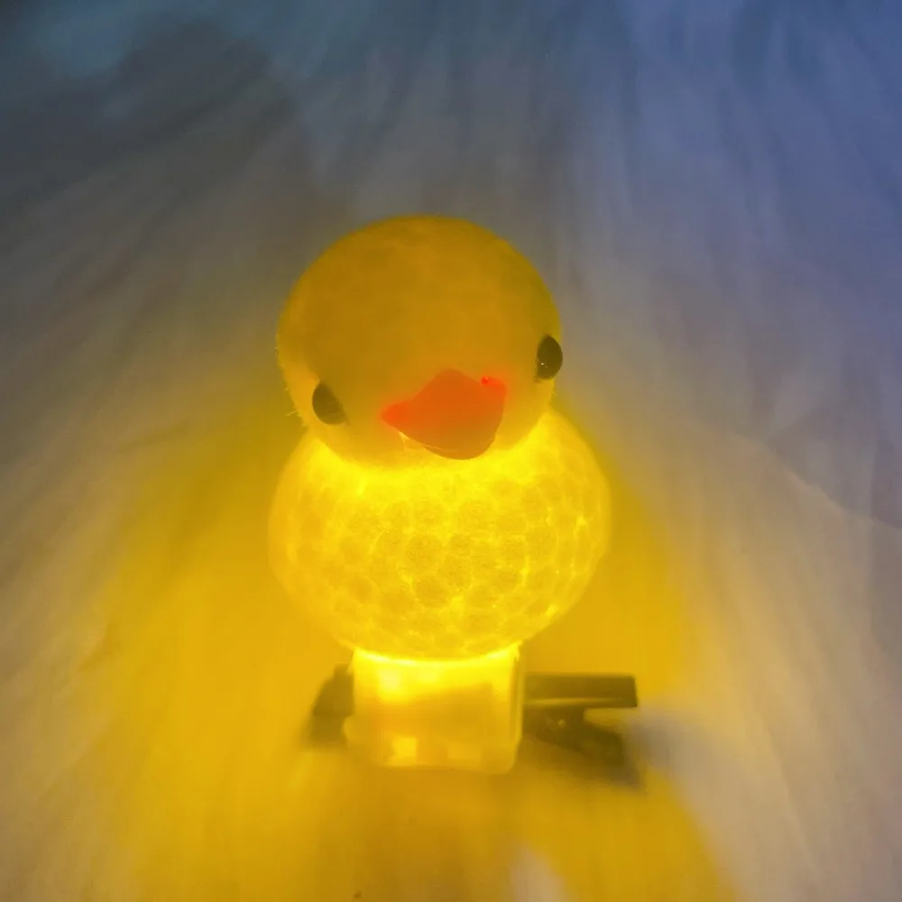 Headwear Little Yellow Duck Glowing Duck Hair Clip Kawaii Cartoon Cute 3D Duckbill Clip Bowknot Spring Hair Hooks Children