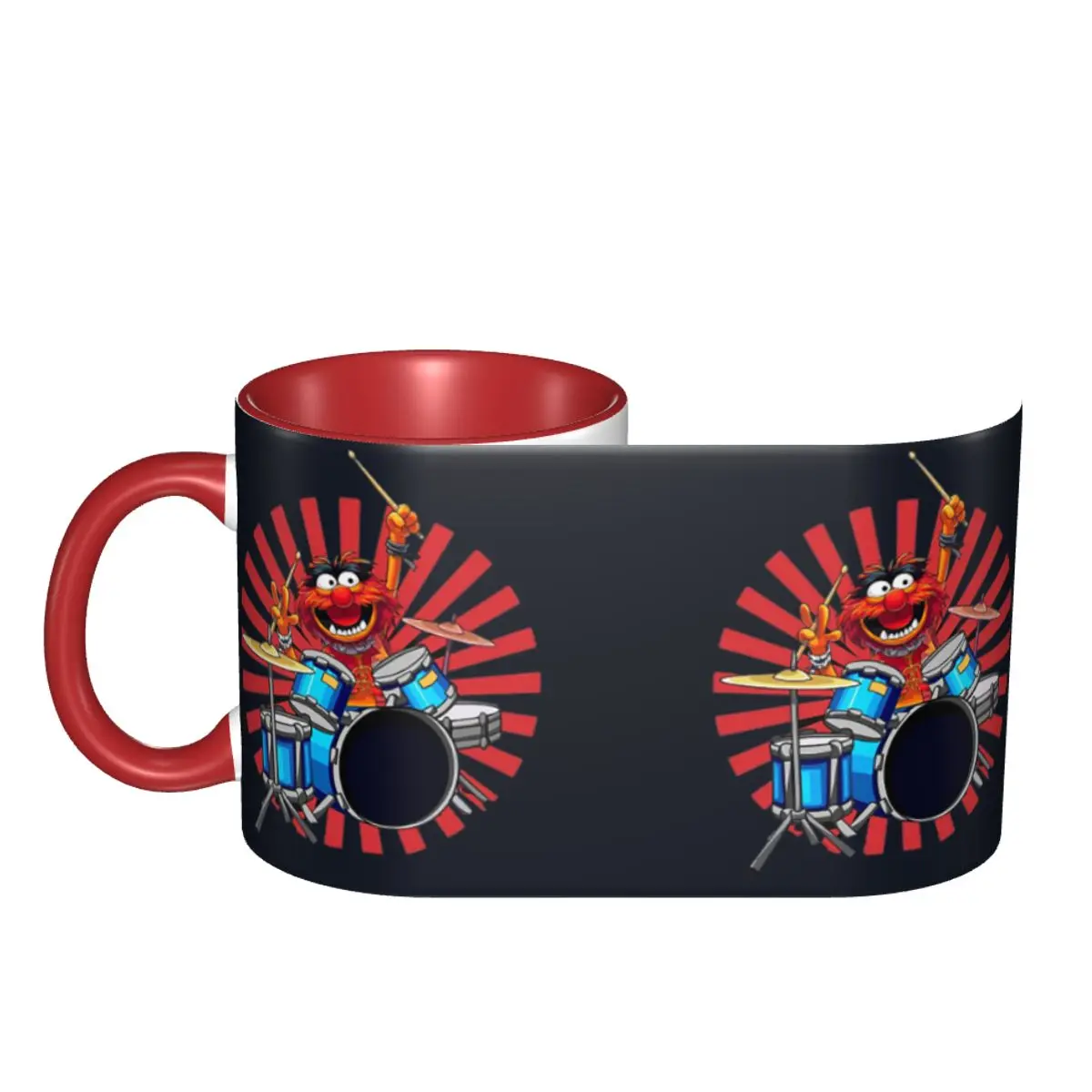 Animal Drummer Mug Funny Ceramic Coffee Cups Tea Mugs Milk Cup Drinkware Gifts for Woman Man DIY Custom