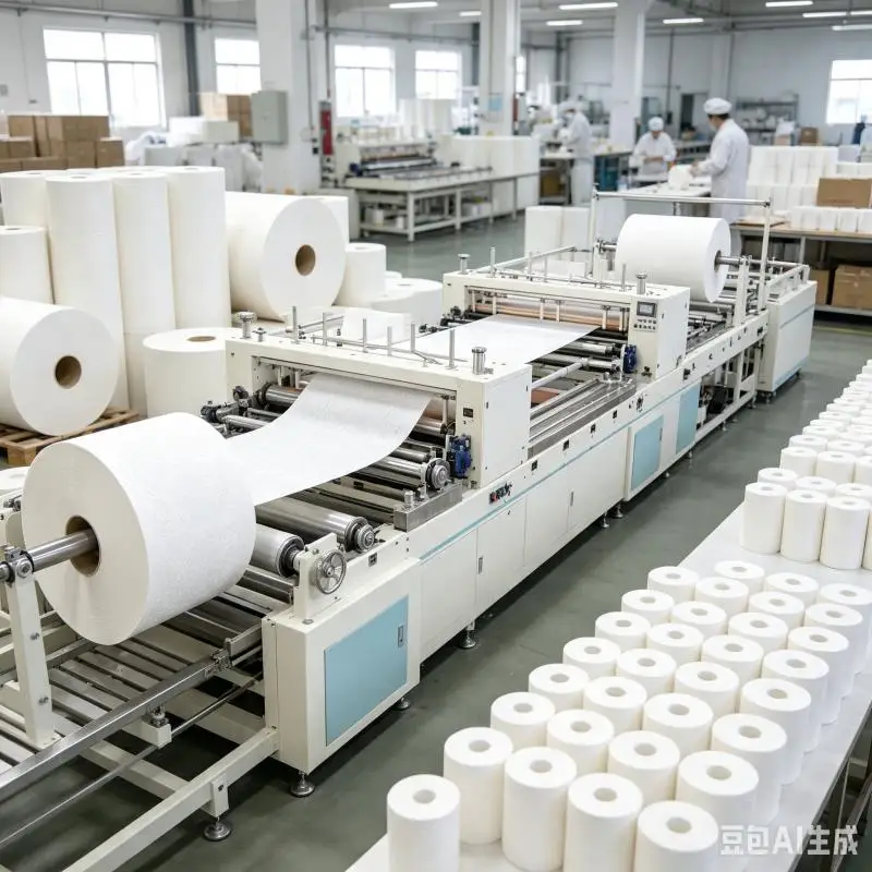 Customized Tissue Roll Making Machine Industrial Toilet Paper Production Equipment Automatic Embossing Rewinding System