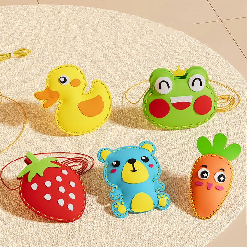 5PCS Complete Beginner Sewing Set - Learn Sewing and Embroidery, Make Animals - Includes Fabric, Needles, and Thread -Best Gift