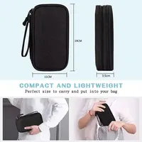 1Pc NEW Travel Organizer Bag Cable Storage Organizers Pouch Carry Case Portable Waterproof Double Layers Storage Bags Cable Cord 3