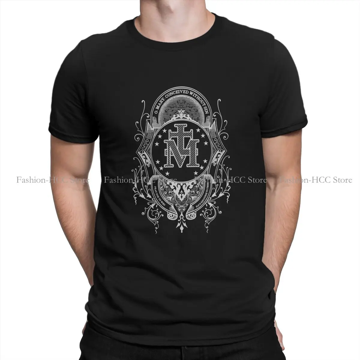 Camiseta de poliéster de la Virgen María para hombre, sudadera informal con Medalla Milagrosa, Humor fresco, nuevo diseño de alta calidad