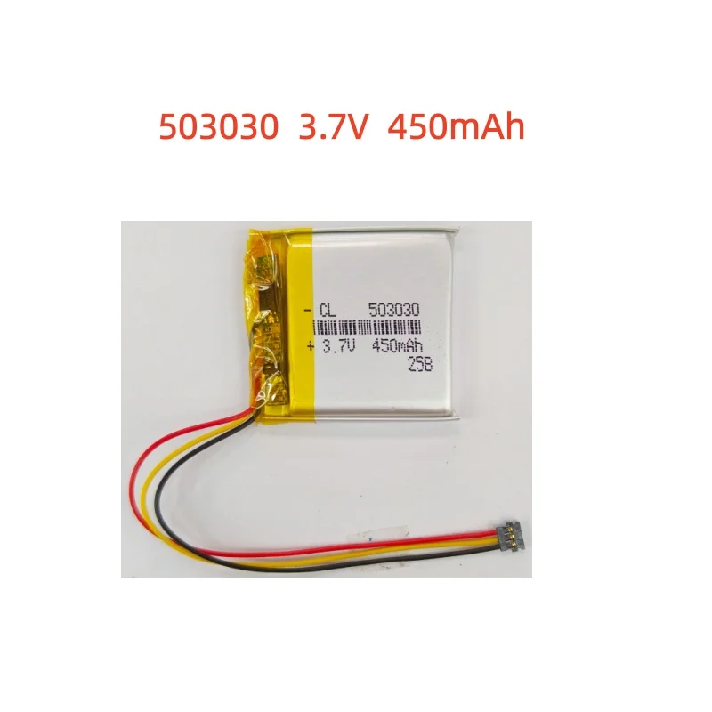 

3Pin 503030 3.7V 450mAh Small Size Lipo Rechargeable Battery Lithium Polymer For MP3 Bluetooth MID headset headphone video pen
