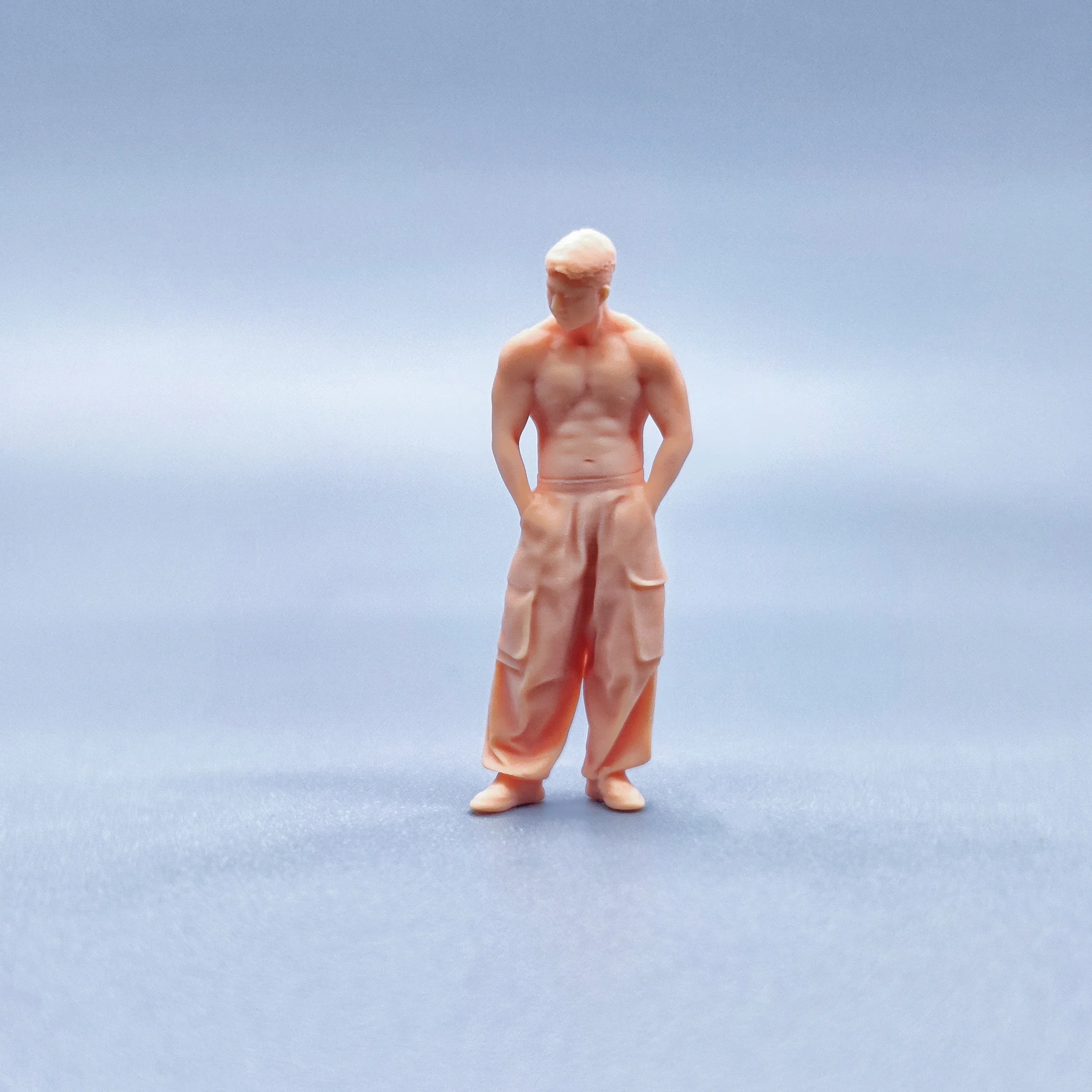 1/64 1/50 1/43 Figuren Maßstab Modell Harz Stehende Haltung Hose Muskelmann Ungefärbte Miniaturen Diorama Handbemalt W002