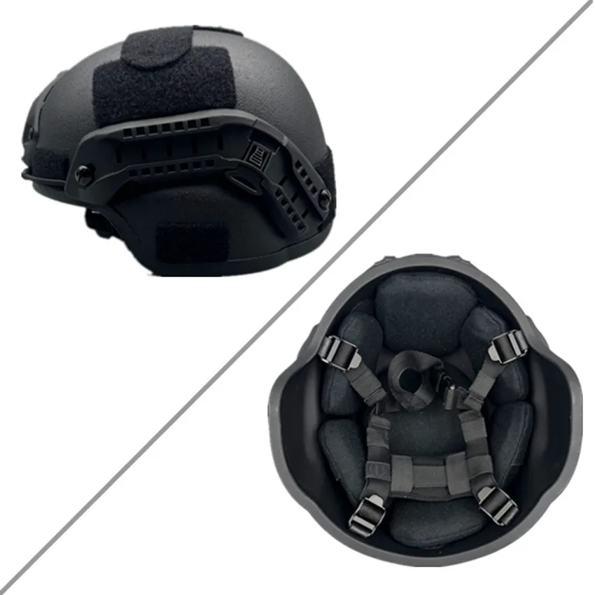 NIJ IIIA.9mm PE Mich helmet Explosion proof bulletproof Combat helmet Safety protection helmet