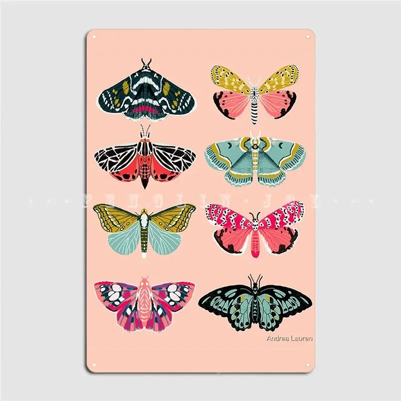 Lepidoptery No. 1 By Andrea Lauren Metal Sign Pub Mural Decoration Garage Decoration Tin Sign Poster